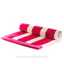 Hot Pink and White Stripe Egyptian Cotton Bath Towel BtT-017 China Factory